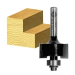 Rebating Bit 6.35mm TCT, 2 Flute 1/4 Shank W/Bear