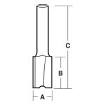 Router Bit Straight 8mm (1/4) - Image 3