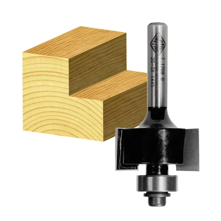 Rebating Bit 6.35mm TCT, 2 Flute 1/2 Shank W/Bear
