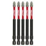 MILWAUKEE PH2 x 89mm Phillips Power Screwdriver Bit - SHOCKWAVE - 5 Piece