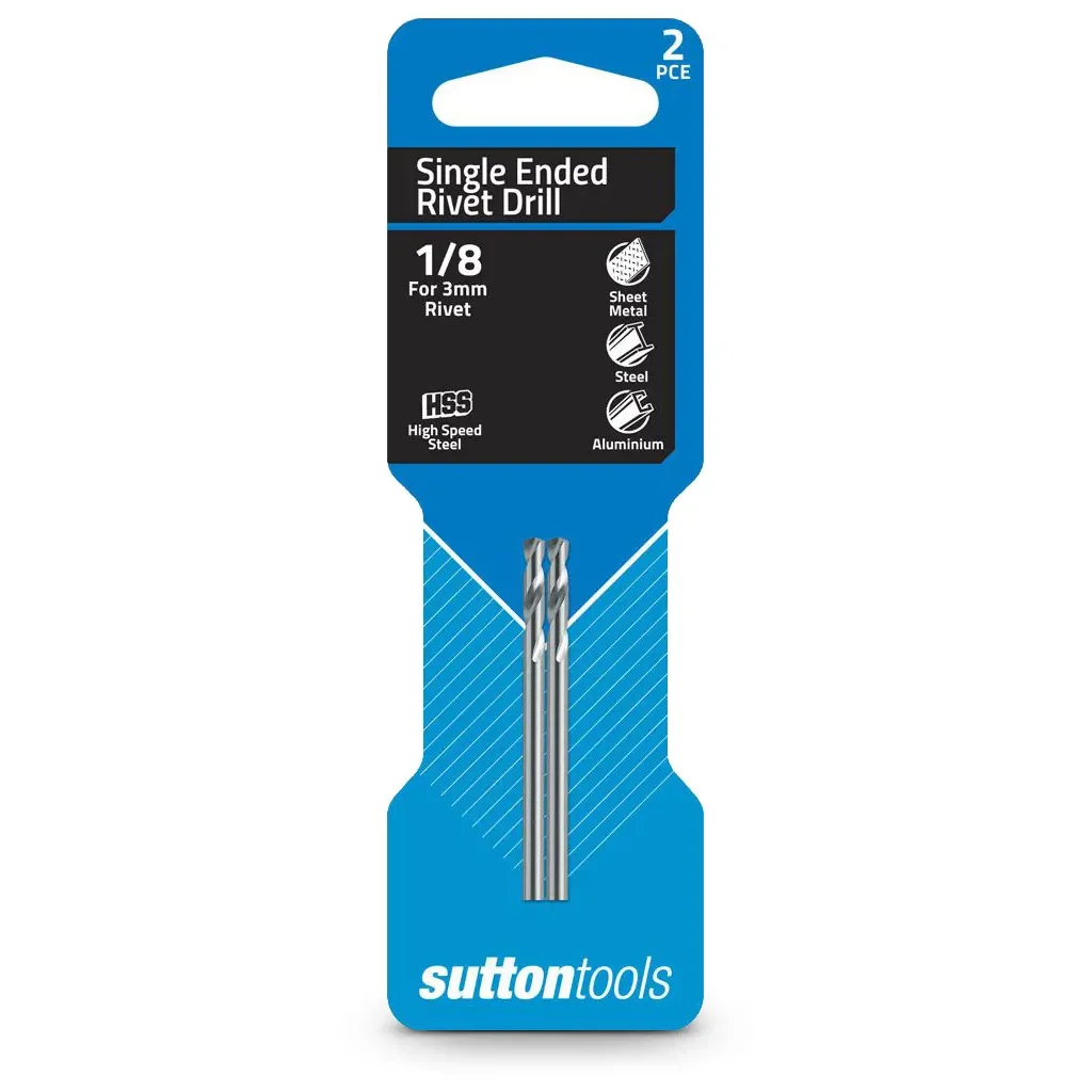 3528-sutton-1-8-x-54mm-hss-panel-drill-bit-shortie-2pc-d1310318-hero DRILL D132 PANEL SHORTIE HSS BRT #30 (3.26MM) 10PK
