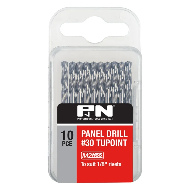 DRILL PANEL D/END HSS BRIGHT #30 (3.26MM) 10PK P&N