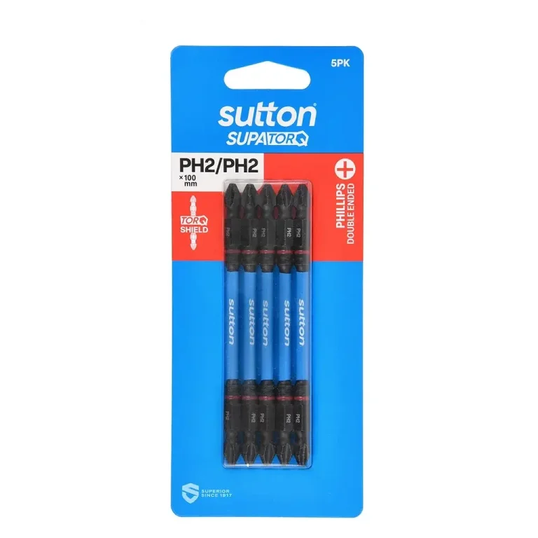 SCREWDRIVER BIT S201 SUPATORQ PHILLIPS PH2 D/END 100MM 5PK
