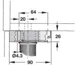 Adjustable leg and glide sets, For base cabinet plinths Screw fix 100 PC - Image 3