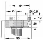 Adjustable leg and glide sets, For base cabinet plinths Screw fix 100 PC - Image 2