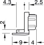 ENDCAP FOR PROFILE 1103 PL.SILVER -(10pcs) - Image 2