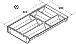 Cutlery tray, Stainless Steel To suit cabinet width 500 mm - Image 2