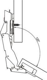 Concealed hinge, Häfele Metalla 310 SM 155°, full overlay  45mm   mounting - Image 5