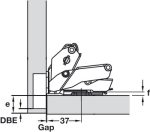 Concealed hinge, Häfele Metalla 310 SM 155°, full overlay  45mm   mounting - Image 8