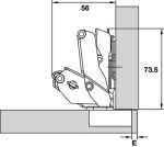 Concealed hinge, Häfele Metalla 310 SM 155°, full overlay  45mm   mounting - Image 9