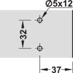 Mounting plate, Metalla Cruciform, knock in - Image 3