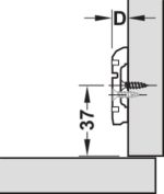 Mounting plate, Metalla Cruciform, knock in - Image 4