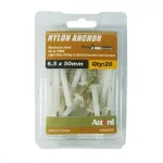 Anchor Nylon Mushroom Head 6.5x50mm PBX20