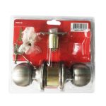 Door Lock Set Ball Knob Entrance S/S 65mm Rose 60mm - Image 3