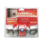 Door Lock Set Ball Knob Entrance S/S 65mm Rose 60mm