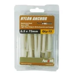 Anchor Nylon Mushroom Head 6.5x75mm PBX15