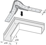 Corner guidance 90°, Häfele Loox5 for LED strip lights up to 8 mm width Plastic, transparent - Image 2