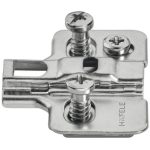 Cruciform mounting plate, Häfele Metalla 310 SM,  with pre-mounted Euro screws