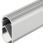 Wardrobe rail, Häfele Loox Profile 5105 for LED strip lights 10 mm  Frosted, 2,500 mm