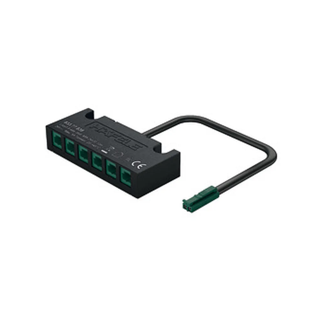 6-way distributor, Häfele Loox5 24 V without switching function, max. connected wattage 120 W 6-way distributor, Häfele Loox5 24 V without switching function, max. connected wattage 120 W