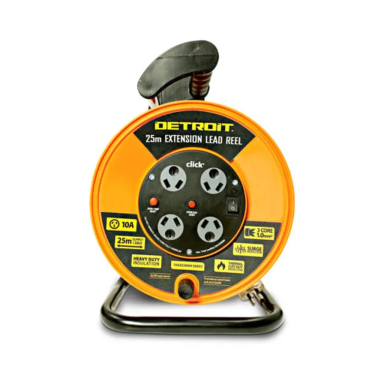 DETROIT 25m Extension Lead Reel  10AMP