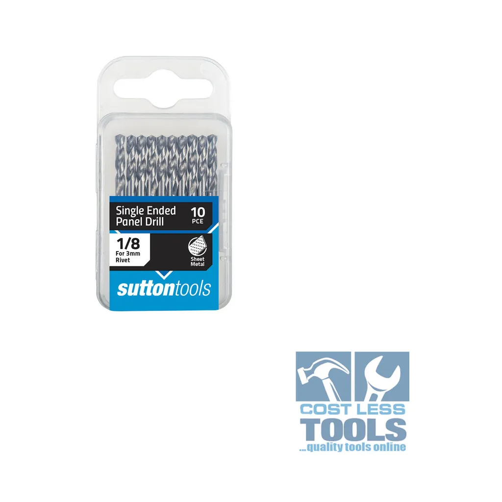 DRILL D132 PANEL SHORTIE HSS BRT 18ʺ (3.18MM) 10PK DRILL D132 PANEL SHORTIE HSS BRT 1/8ʺ (3.18MM) 10PK