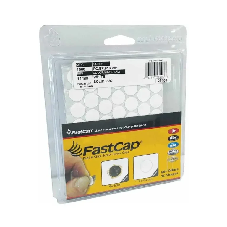 Fast Caps White /BLACK ( 14MMmm Self Adhesive Screw Cover Cap Sticker)