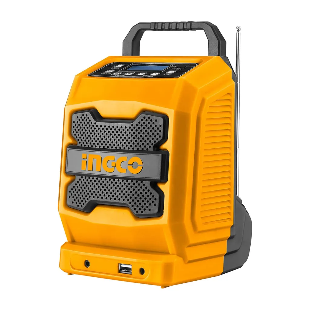 Li-Ion Cordless Bluetooth Radio 20V Skin Li-Ion Cordless Bluetooth Radio 20V Skin - INGCO