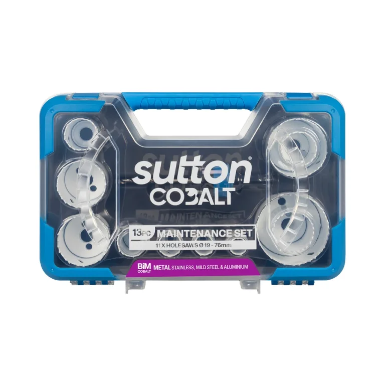Sutton H125SG13A bi-metal cobalt holesaw maintenance set, 13 piece, 19 to 76mm