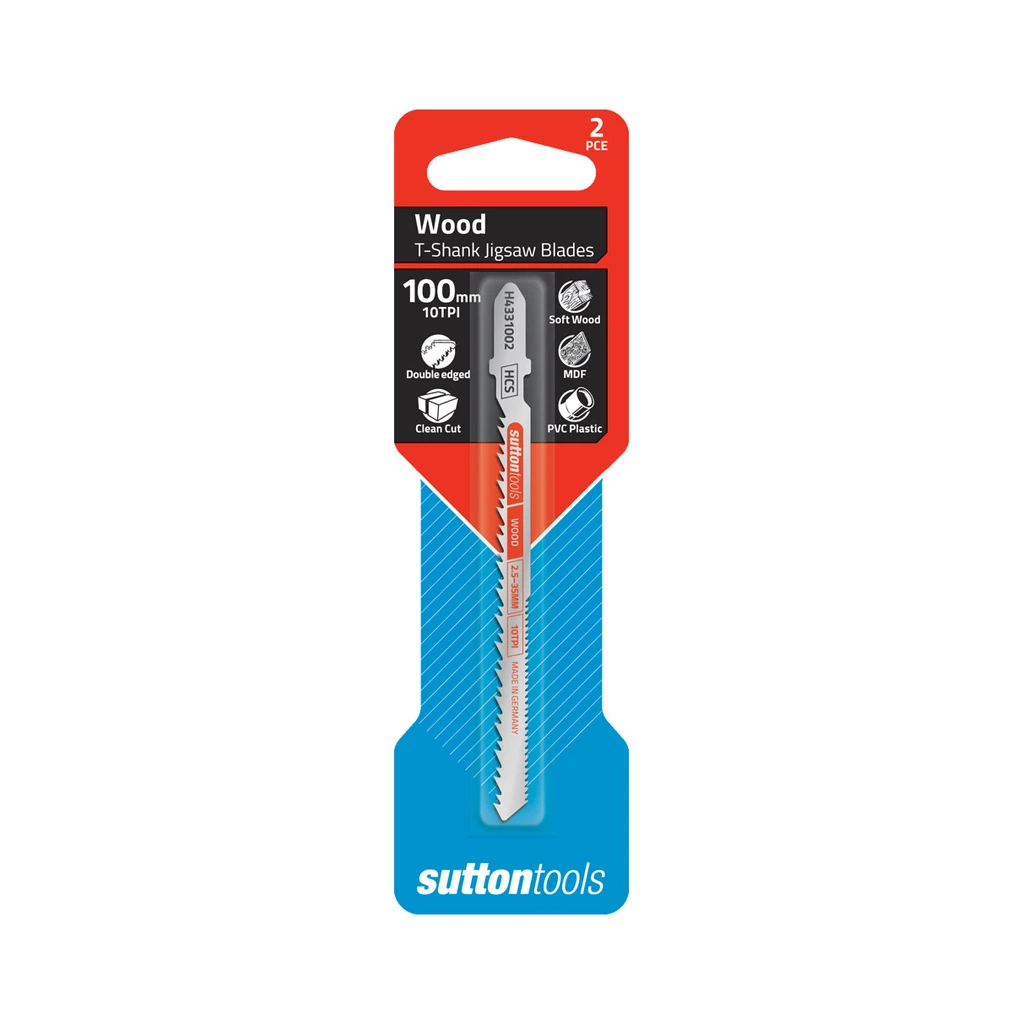 Sutton Tools H4331002 Jigsaw Blade Hcs Wood Double 100mm Sutton Tools H4331002 Jigsaw Blade Hcs Wood Double 100mm