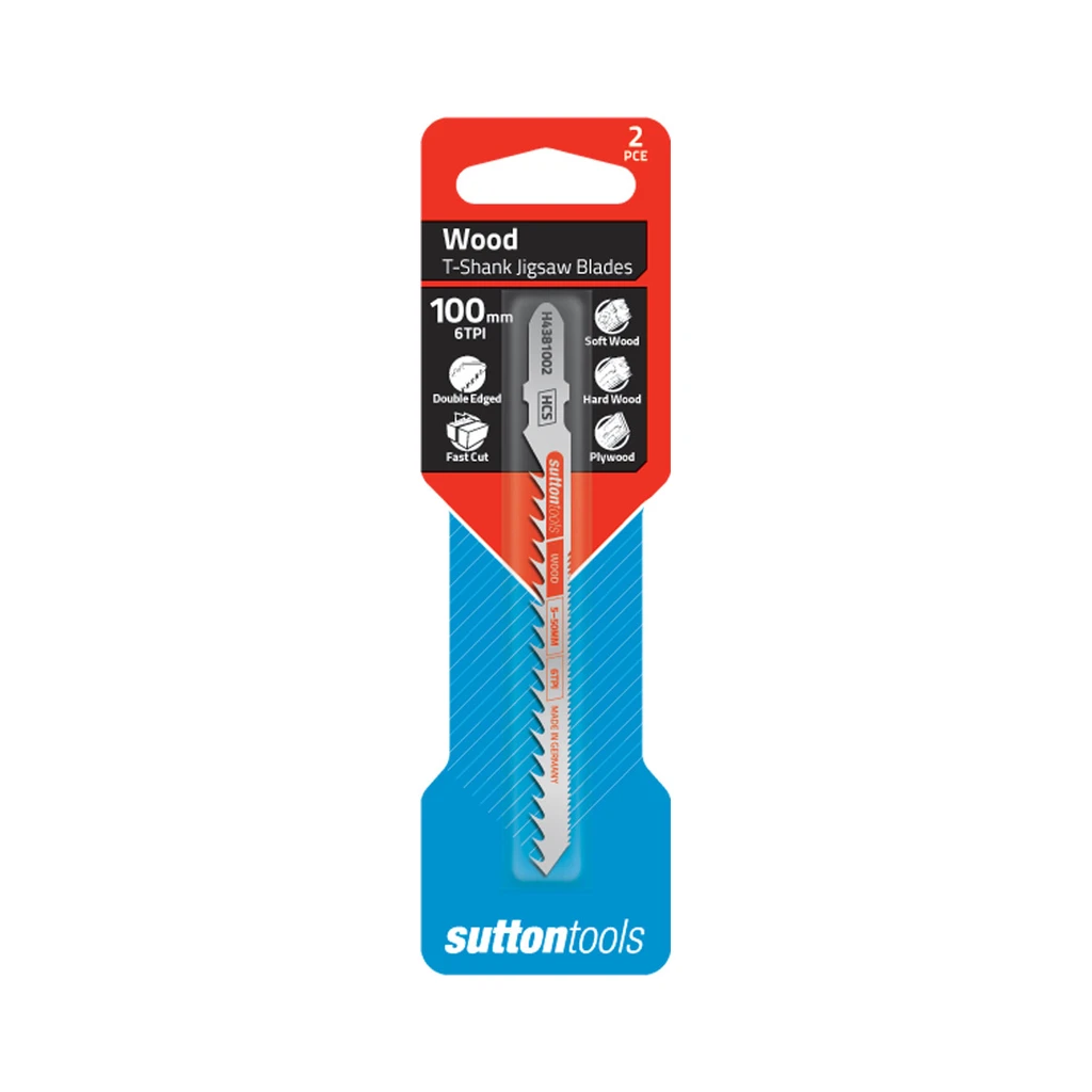 Sutton Tools H4381002 Jigsaw Blade Hcs Wood Double 100mm Sutton Tools H4381002 Jigsaw Blade Hcs Wood Double 100mm