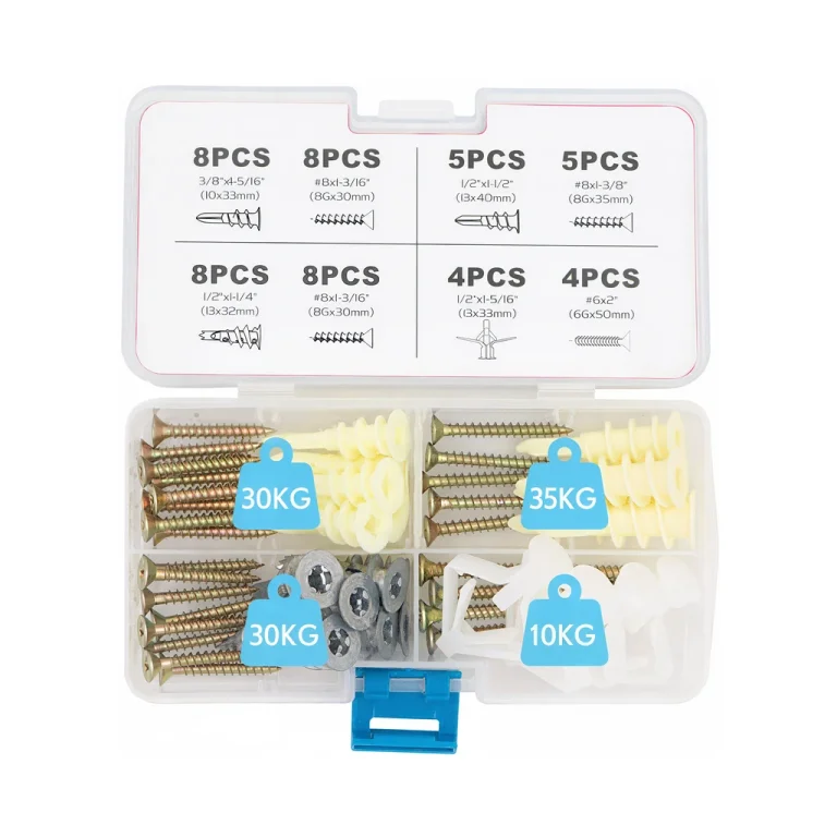 Anchor Self Drilling & Toggle Assortment Kit 50PCS