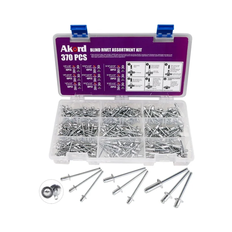Blind Rivet Assortment Kit 370PCS