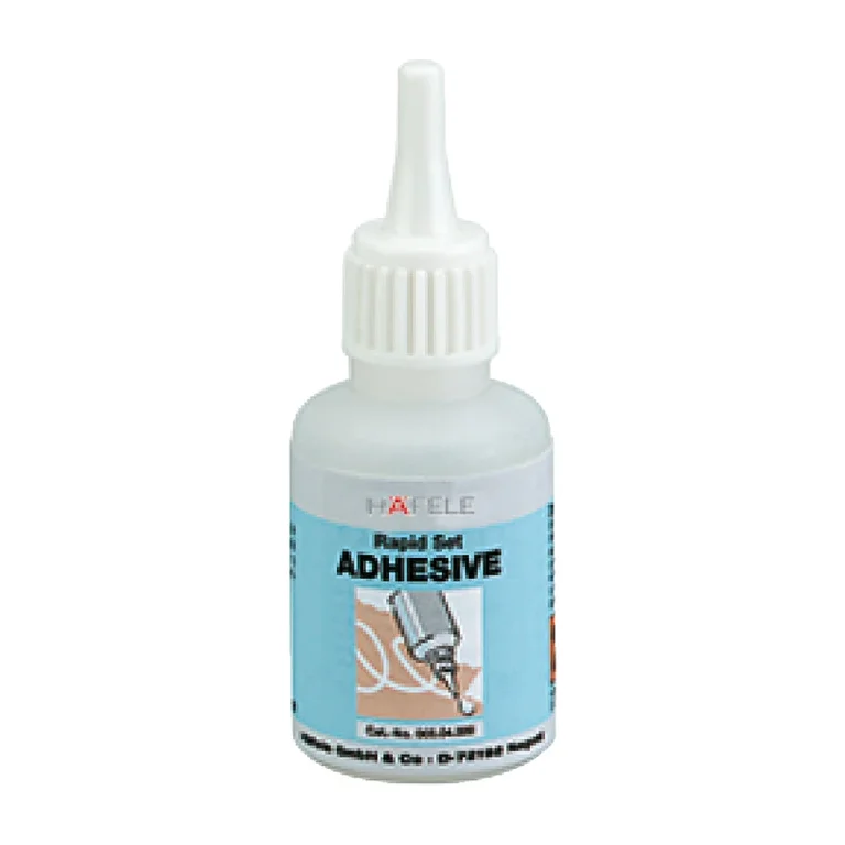 Hafele Adhesive Transparent 50g rapid set adhesive bottle