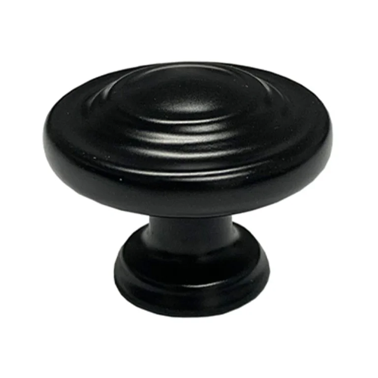 HH Round Cabinet Knob 3801 Series Matt Black / Matt Black