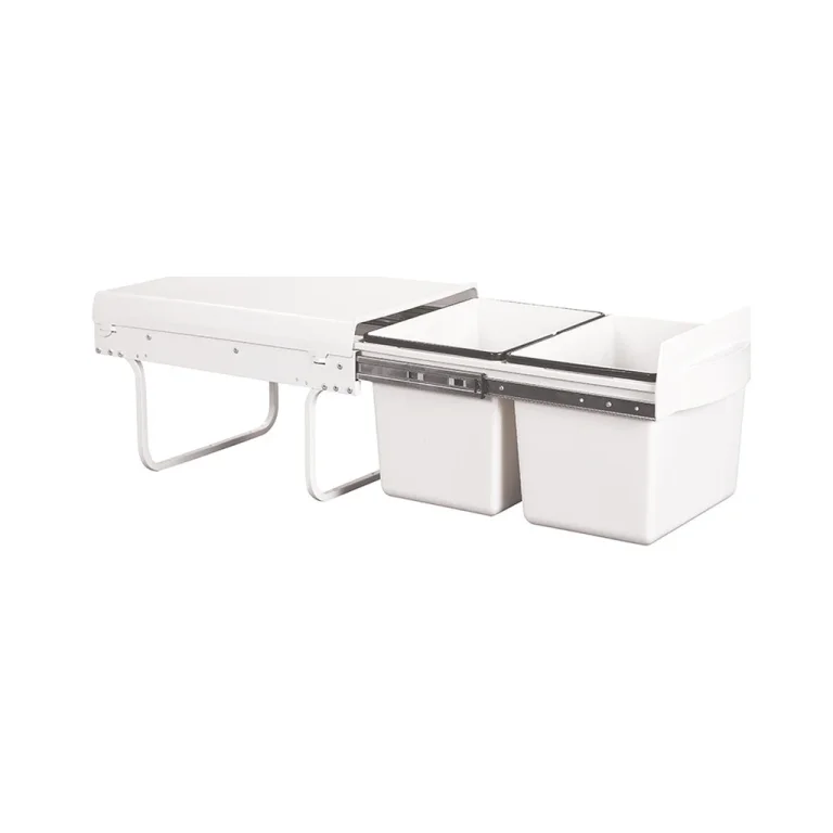 TWIN BIN SOFT CLOSING 510X340X330 30L WHITE