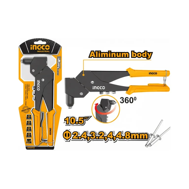 Hand Riveting Gun 360 Degree Swivel Head