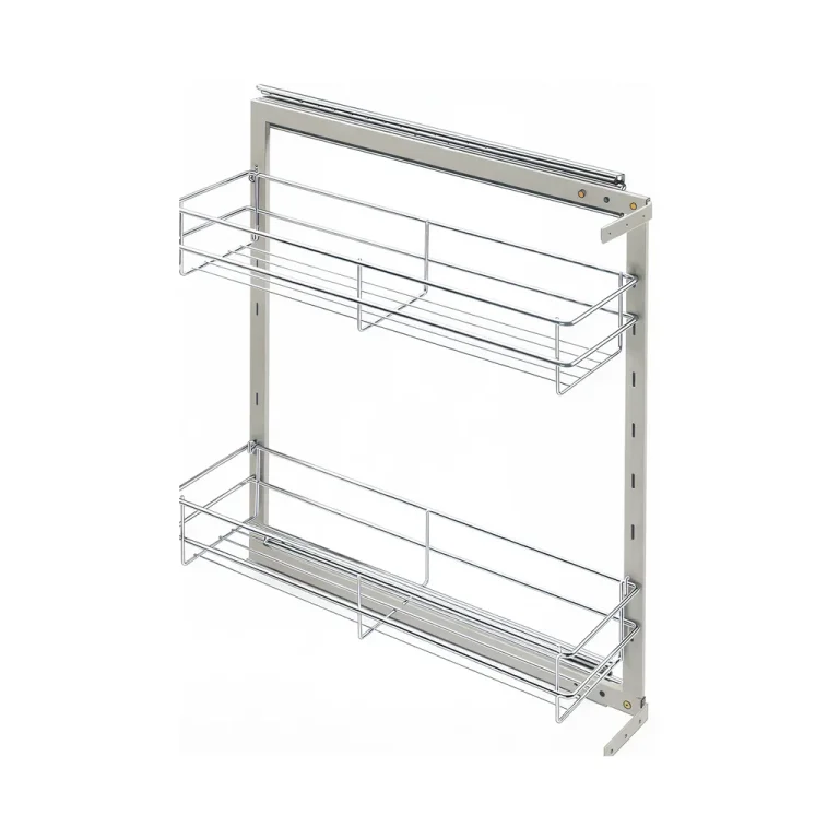 Kitchen Pull Out Drawer Basket, Chrome Steel, 150 to 300mm Cabinet