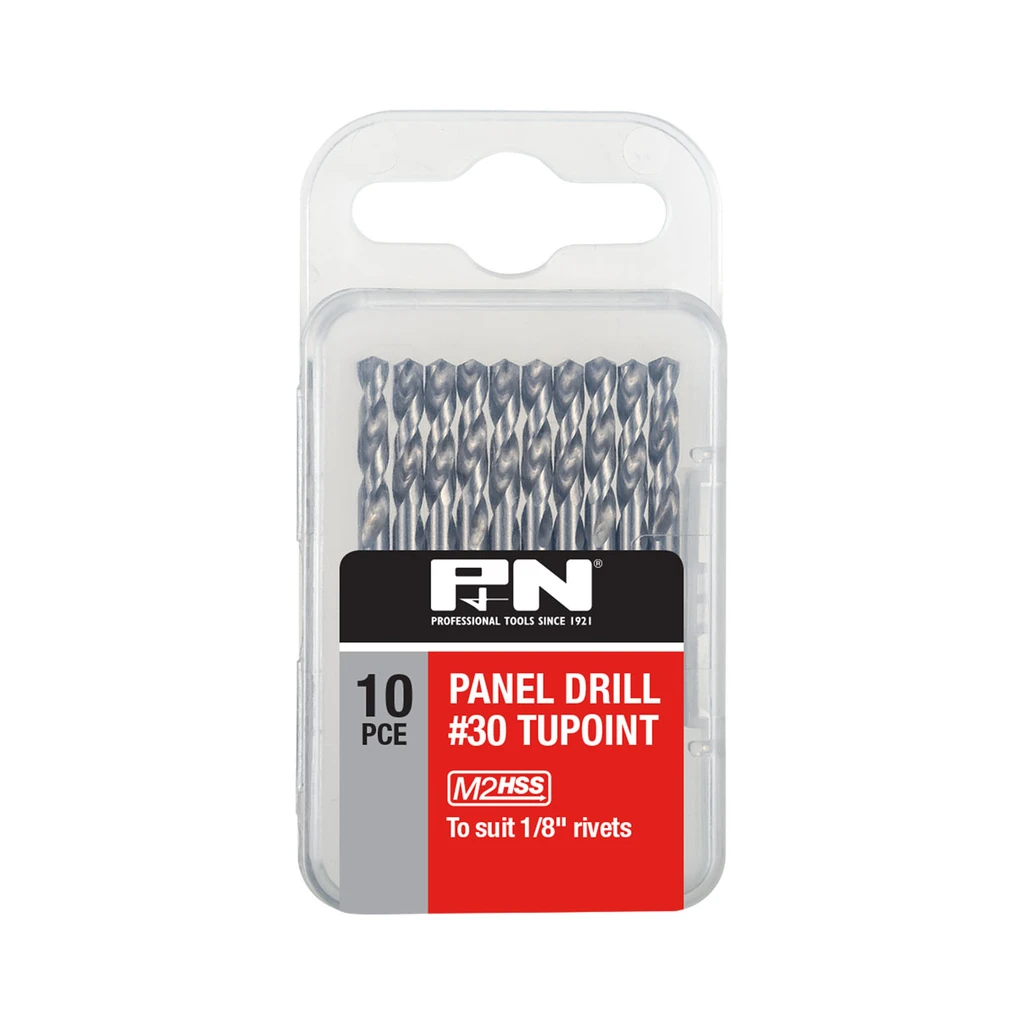 DRILL PANEL D/END HSS BRIGHT #30 (3.26MM) 10PK P&N DRILL PANEL D/END HSS BRIGHT #30 (3.26MM) 10PK P&N