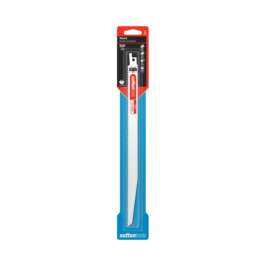 BLADE H522 RECIP HCS WOOD 300x19x1.27MM 6TPI 2PK BLADE H522 RECIP HCS WOOD 300x19x1.27MM 6TPI 2PK